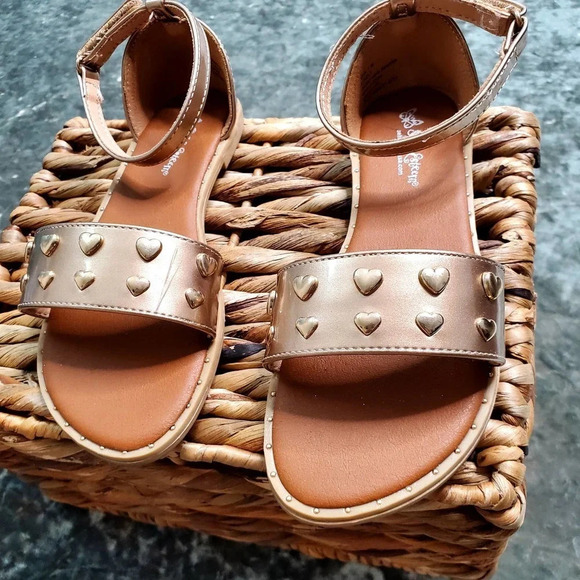 Self Esteem Gold Heart Girl's Sandal - Picture 2 of 6